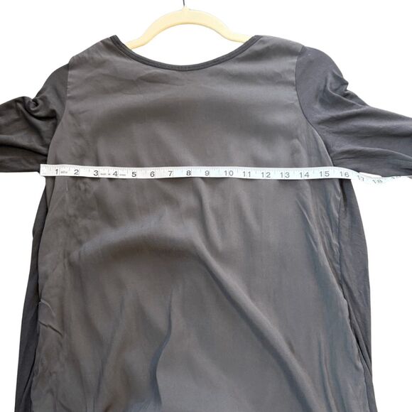 Theory Women's Clera Open Drape Back Silk Blend Long Sleeve Top Gray Size Small‎ - Picture 6 of 9